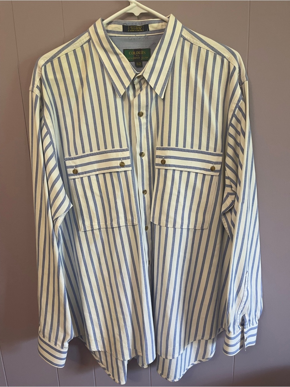 Alexander Julian striped casual/dress shirt. 100% cotton